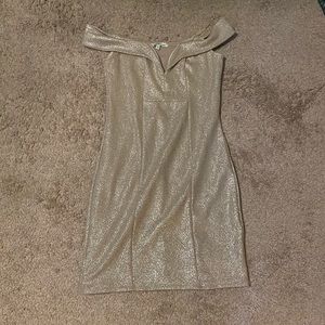 Gold cocktail dress